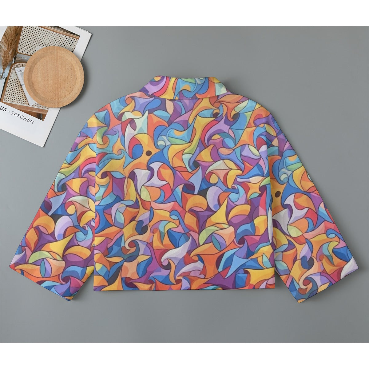 All-Over Print Women's Cropped Jacket | 245GSM Cotton