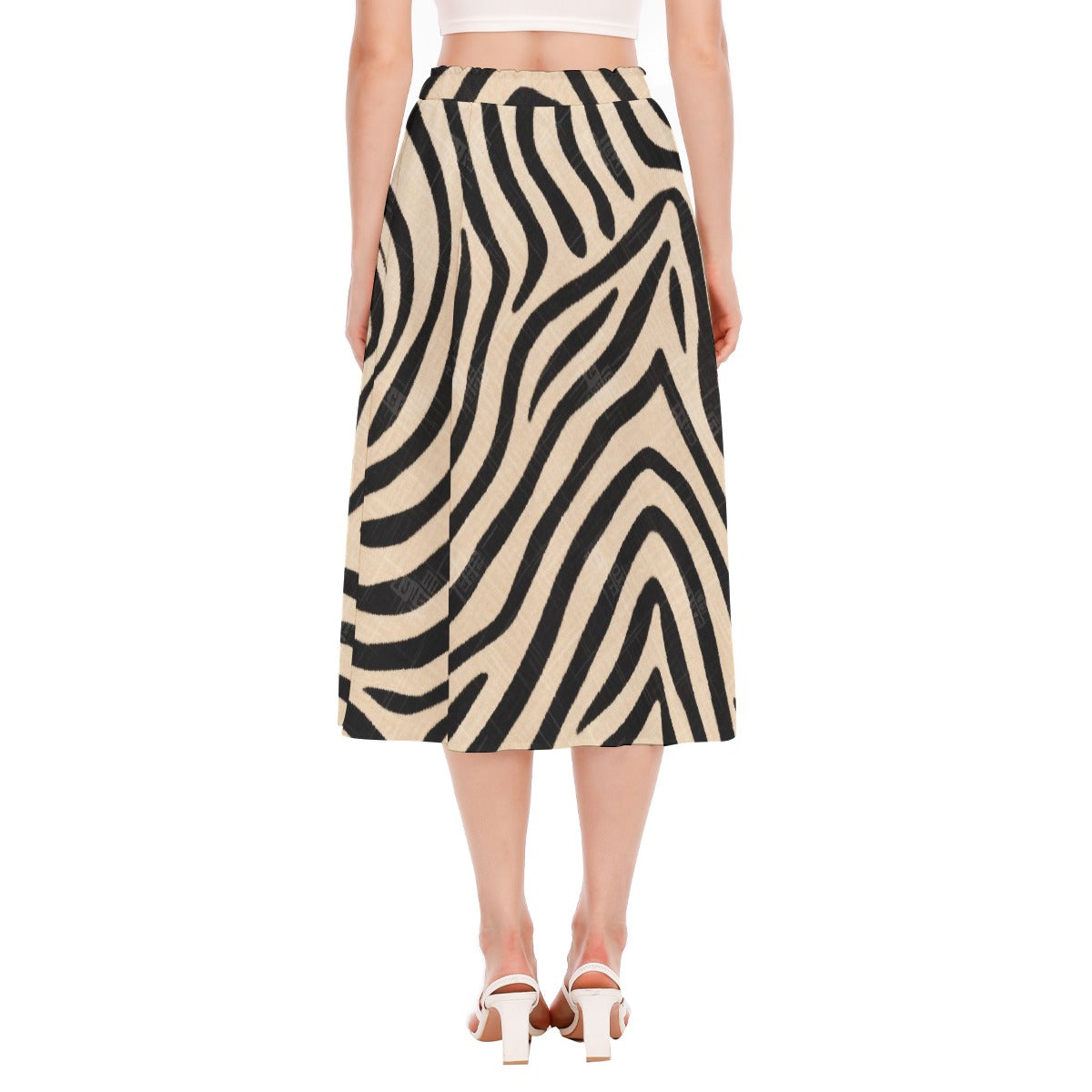 All-Over Print Women's Long Section Chiffon Skirt