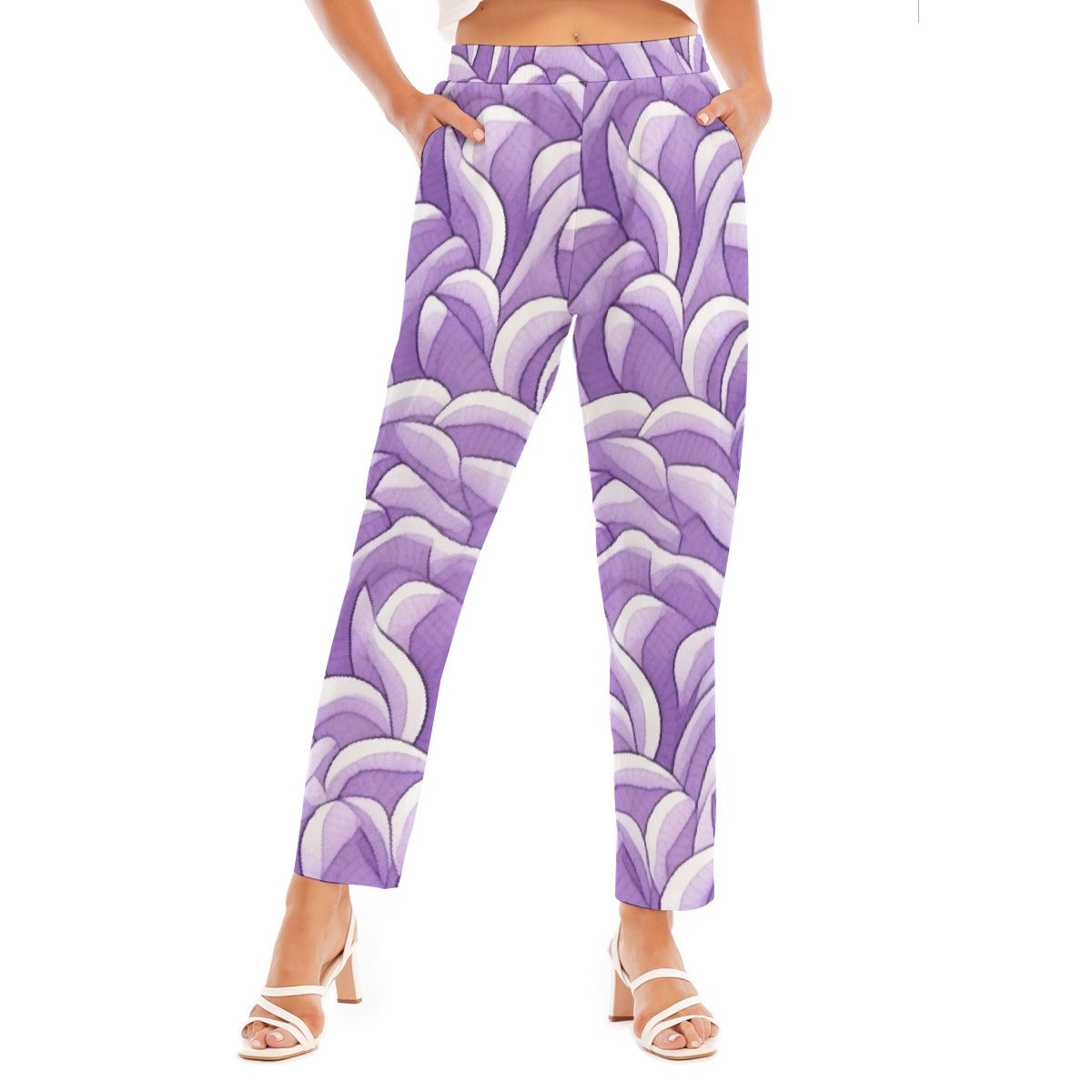 All-Over Print Women's Loose Straight-leg Pants