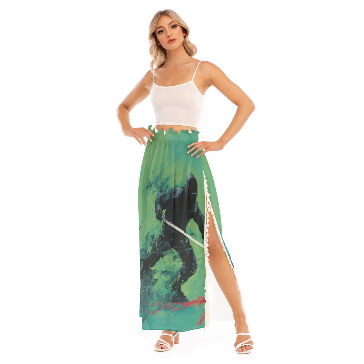 All-Over Print Women's Side Split Skirt