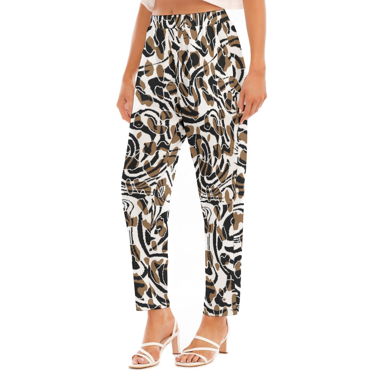 All-Over Print Women's Loose Straight-leg Pants