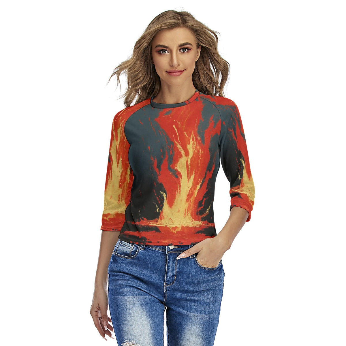 All-Over Print Women's Raglan Sleeves T-shirts