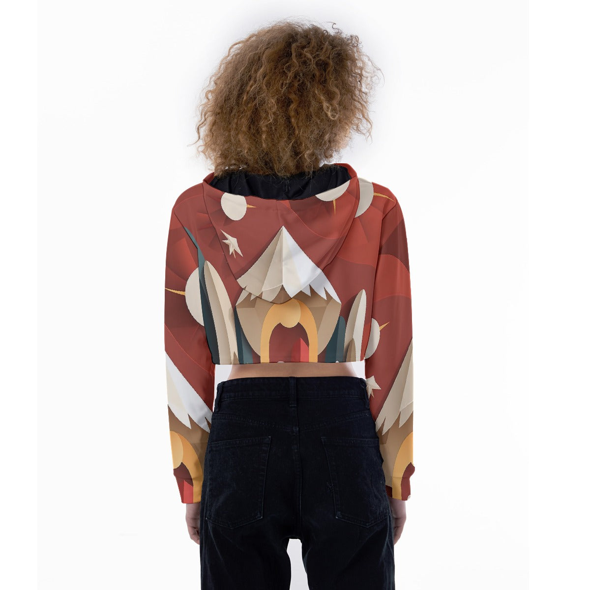 All-Over Print Women's Crop Top Hoodie