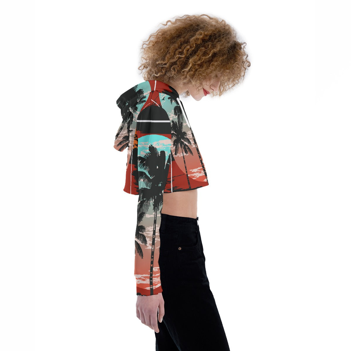All-Over Print Women's Crop Top Hoodie