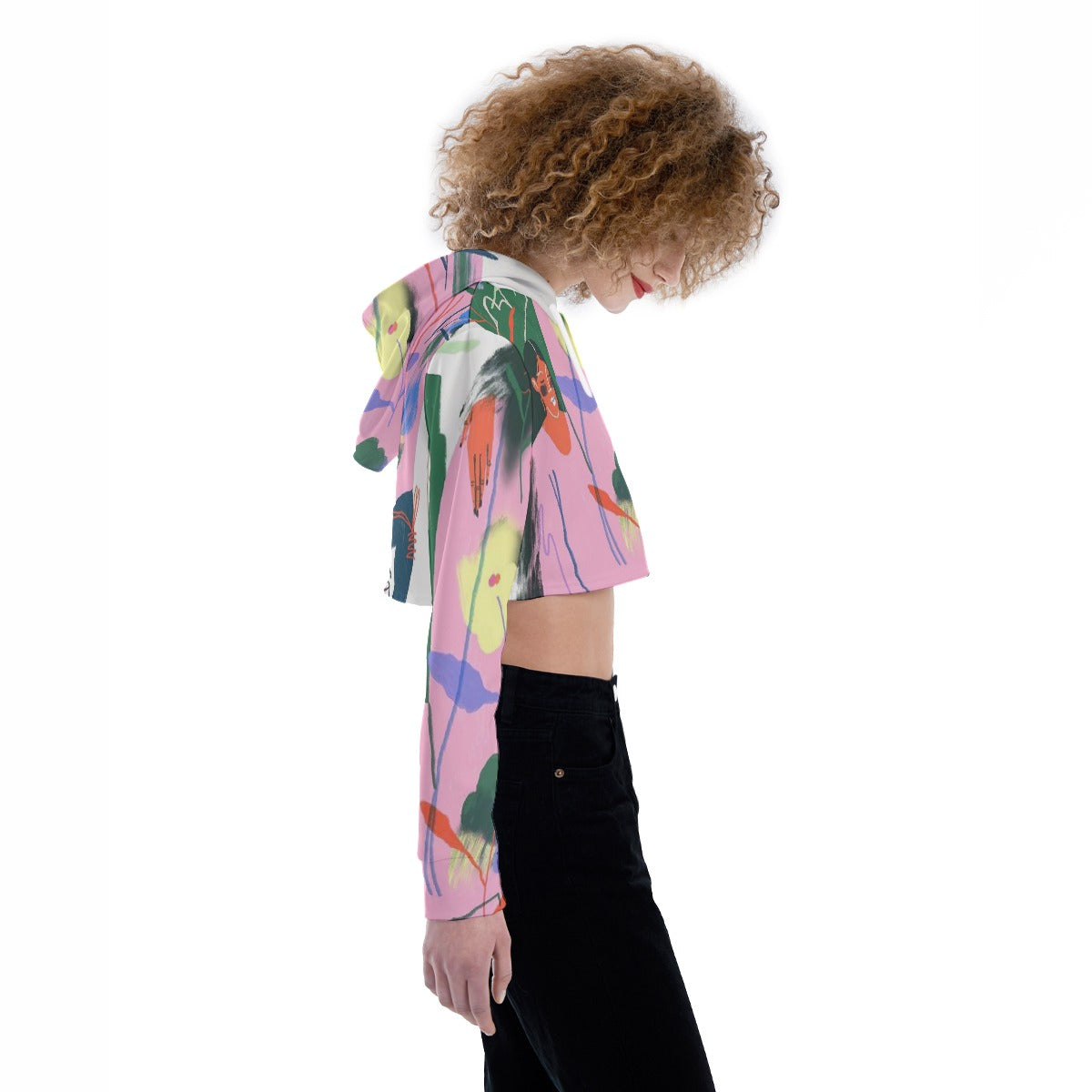 All-Over Print Women's Crop Top Hoodie