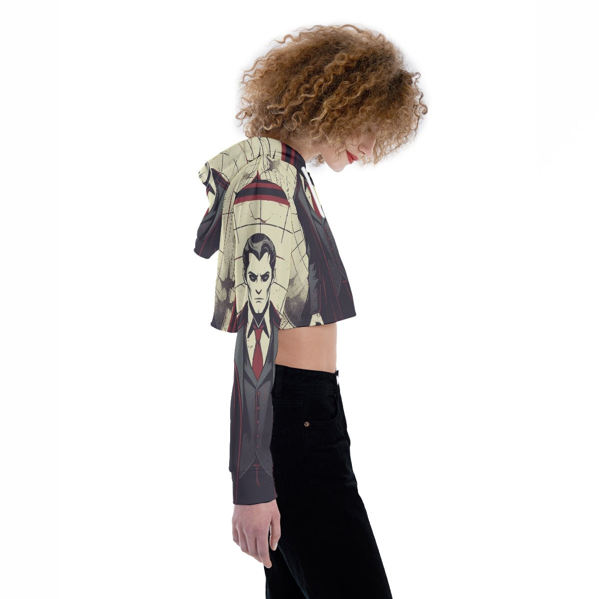All-Over Print Women's Crop Top Hoodie