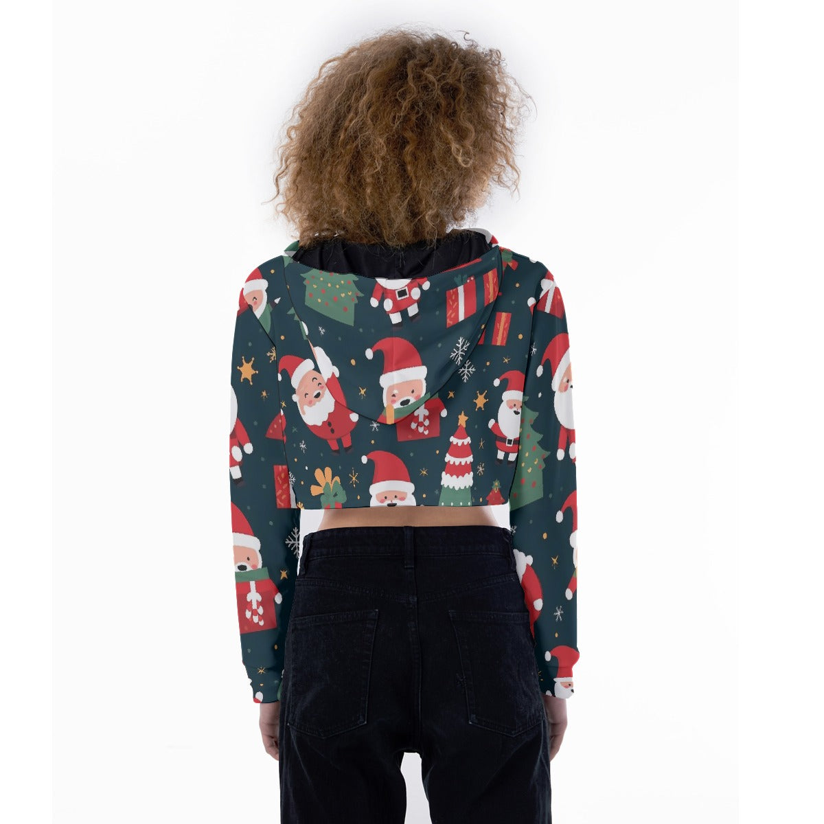 All-Over Print Women's Crop Top Hoodie