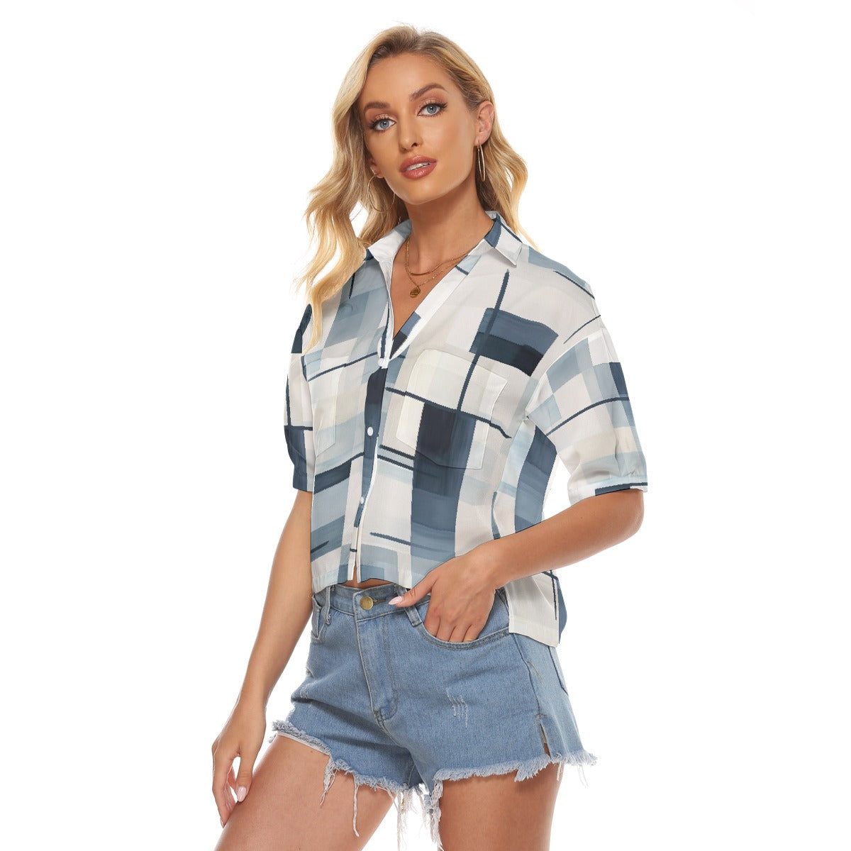 All-Over Print Women's V-neck Shirts