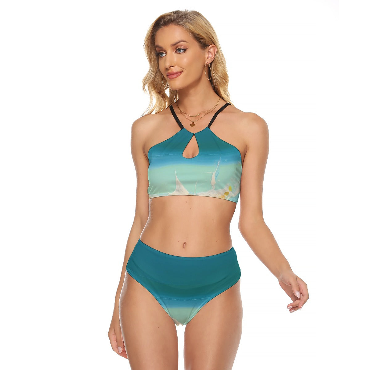 All-Over Print Women's Cami Keyhole One-piece Swimsuit