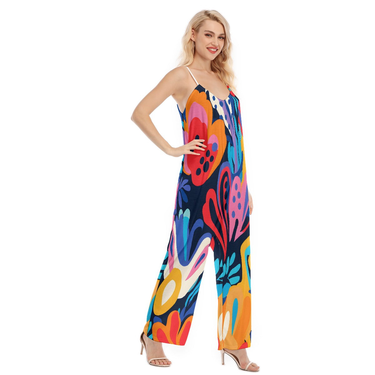 All-Over Print Women's Loose Cami Jumpsuit