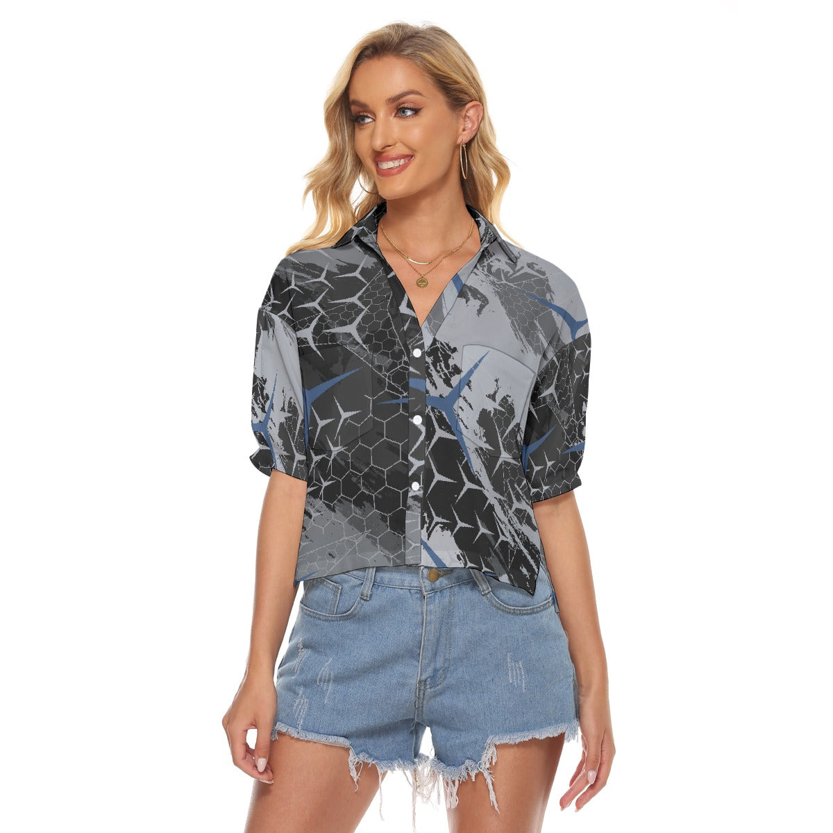 All-Over Print Women's V-neck Shirts