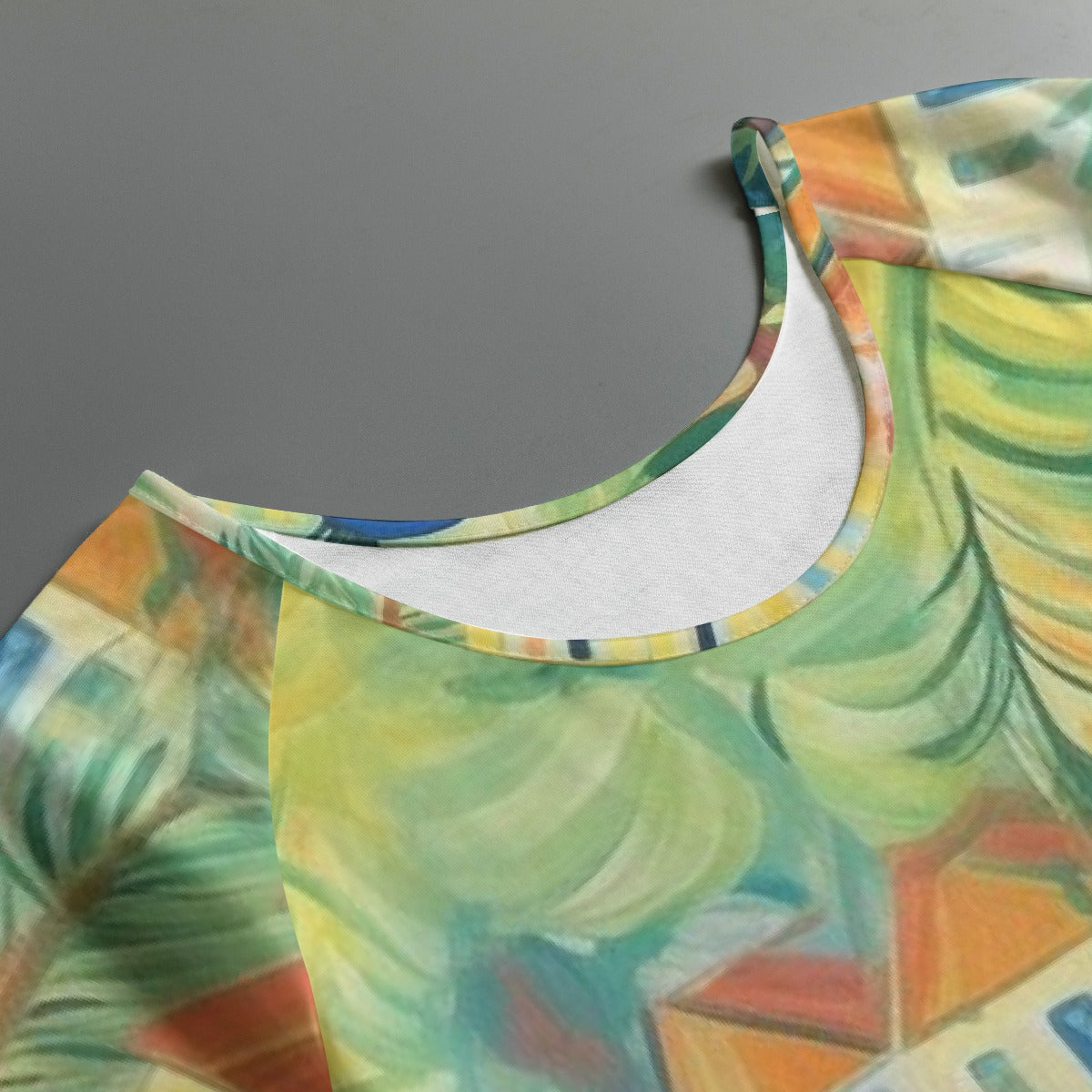 All-Over Print Women's Round Neck T-shirt With Raglan Sleeve