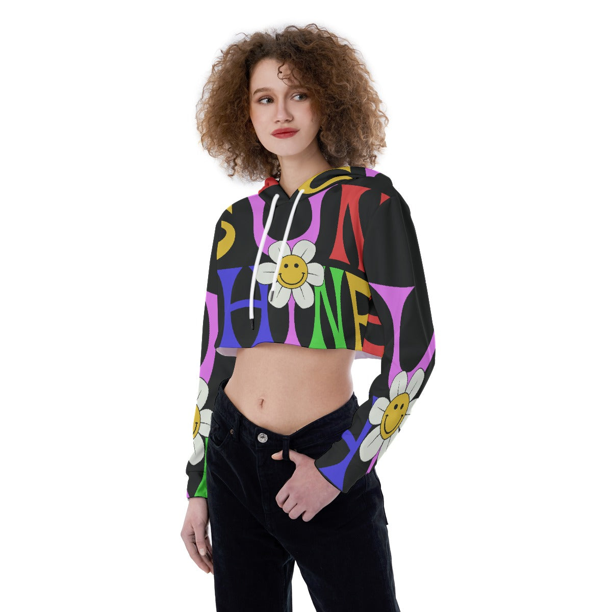 All-Over Print Women's Crop Top Hoodie