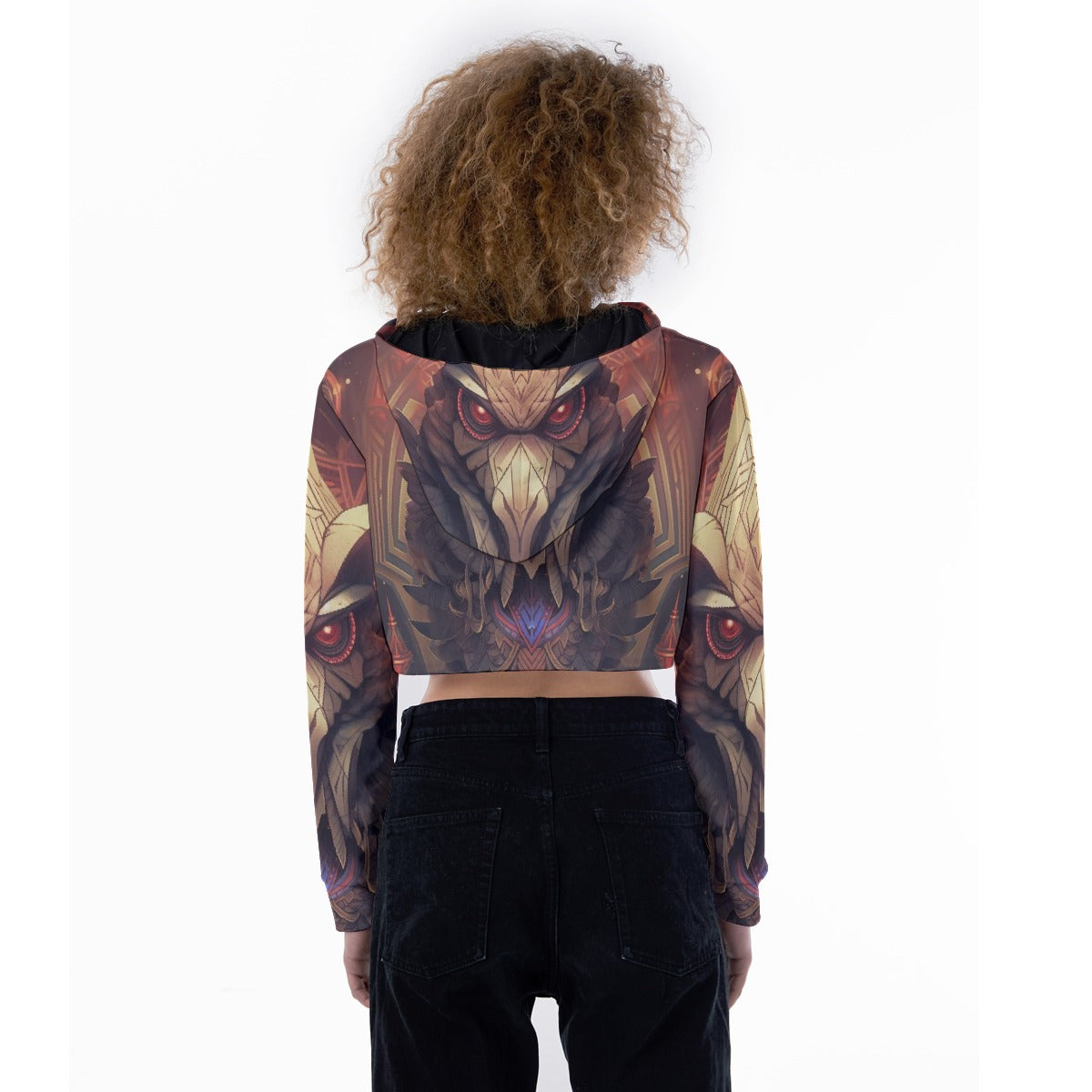 All-Over Print Women's Crop Top Hoodie