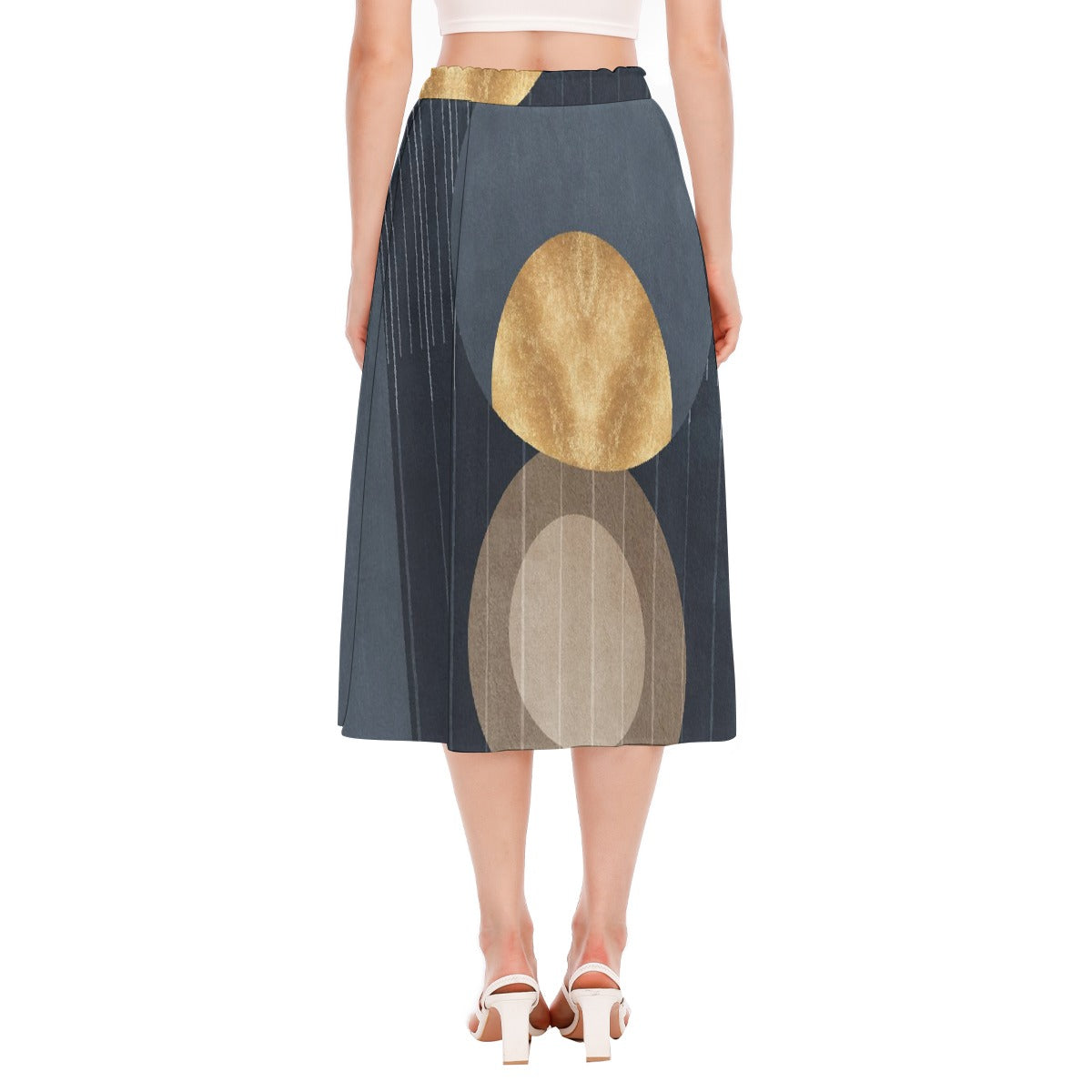 All-Over Print Women's Long Section Chiffon Skirt