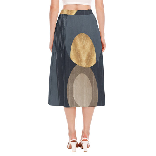 All-Over Print Women's Long Section Chiffon Skirt