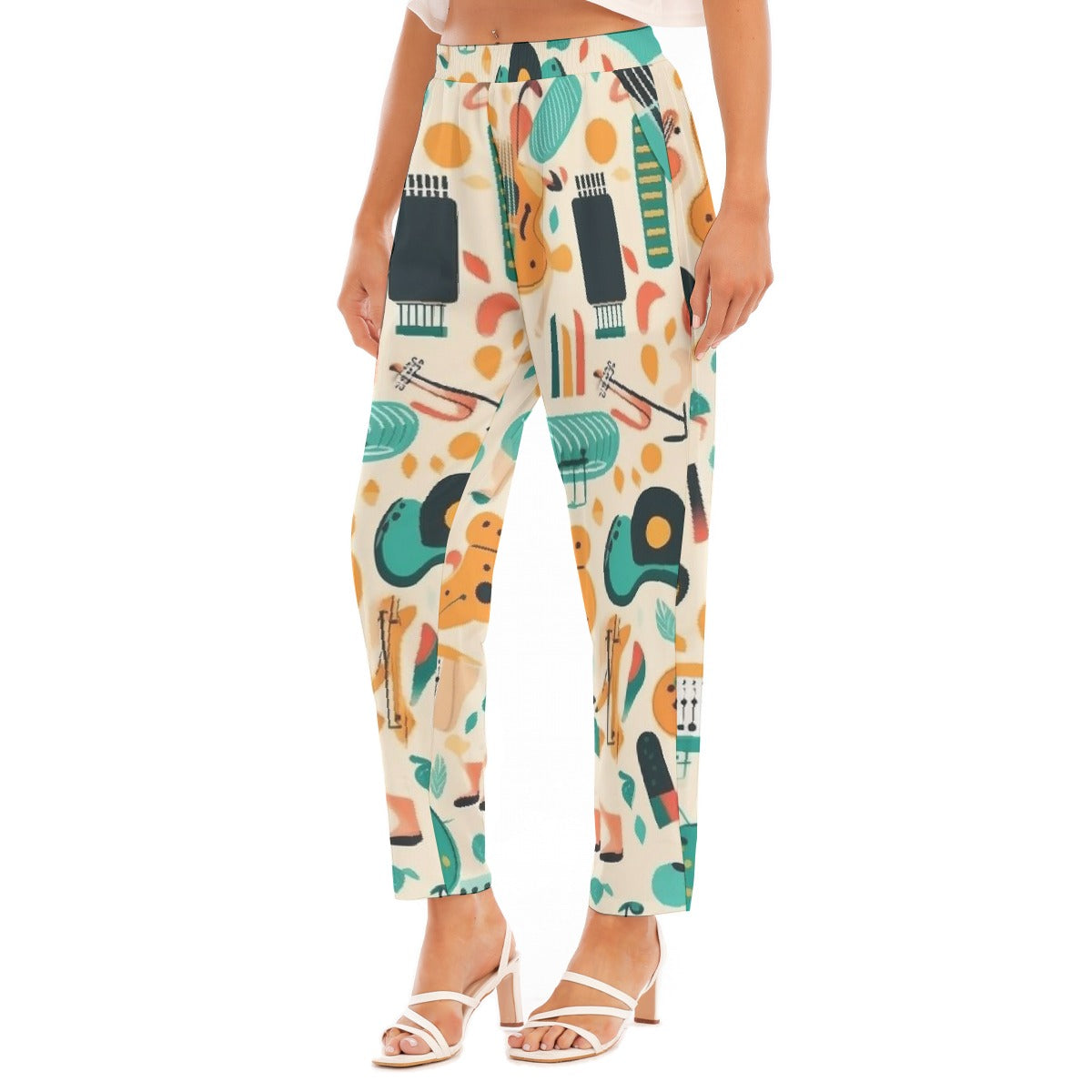 All-Over Print Women's Loose Straight-leg Pants