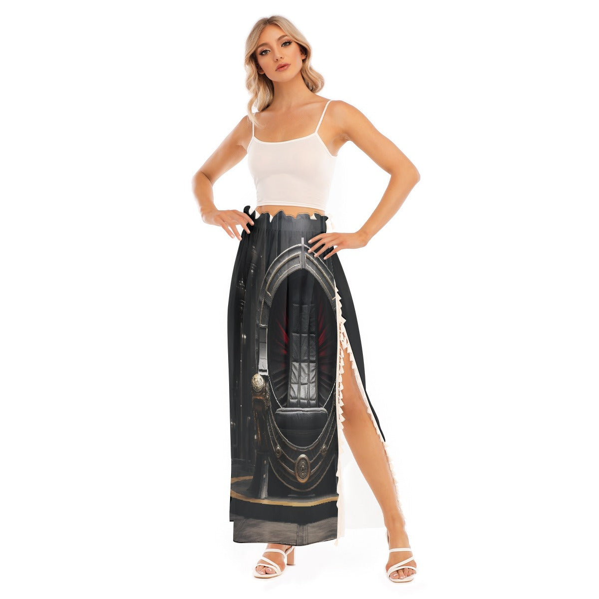 All-Over Print Women's Side Split Skirt