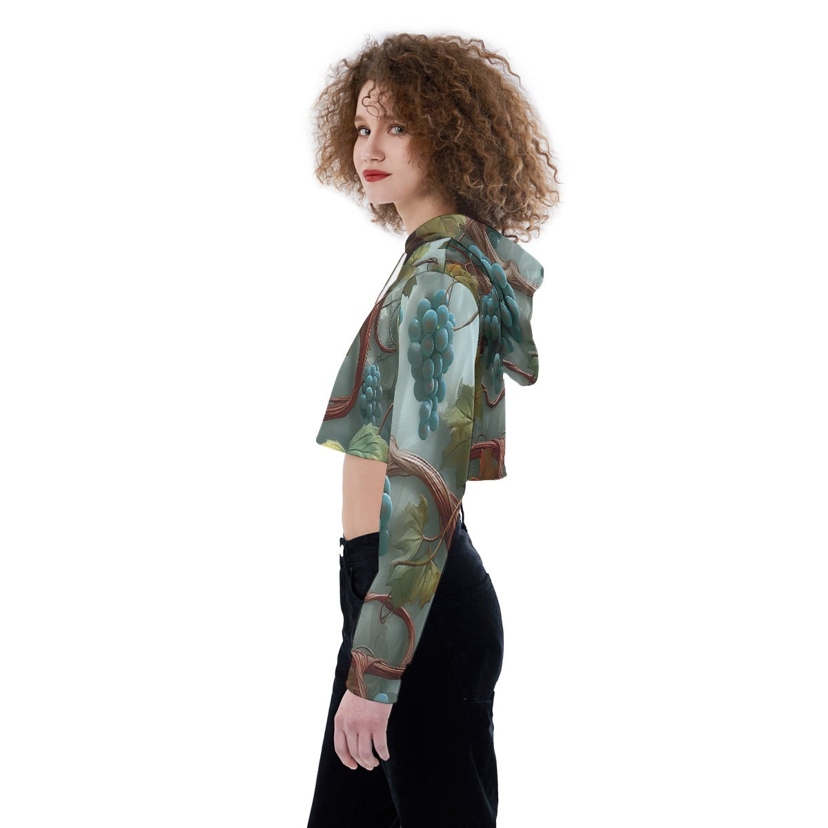 All-Over Print Women's Crop Top Hoodie