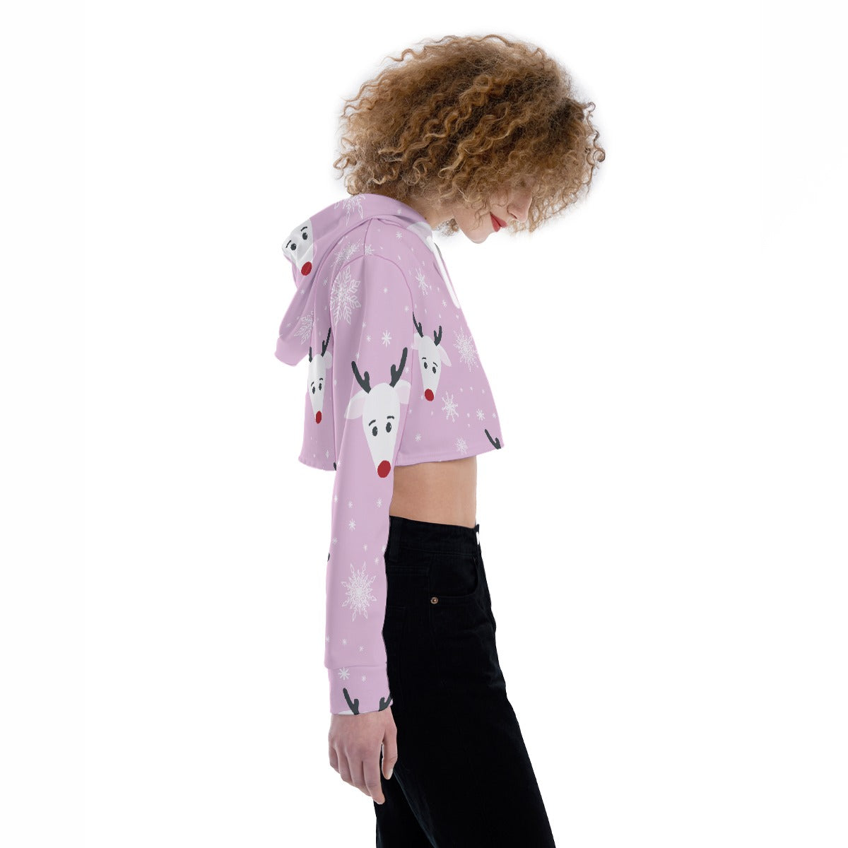 All-Over Print Women's Crop Top Hoodie