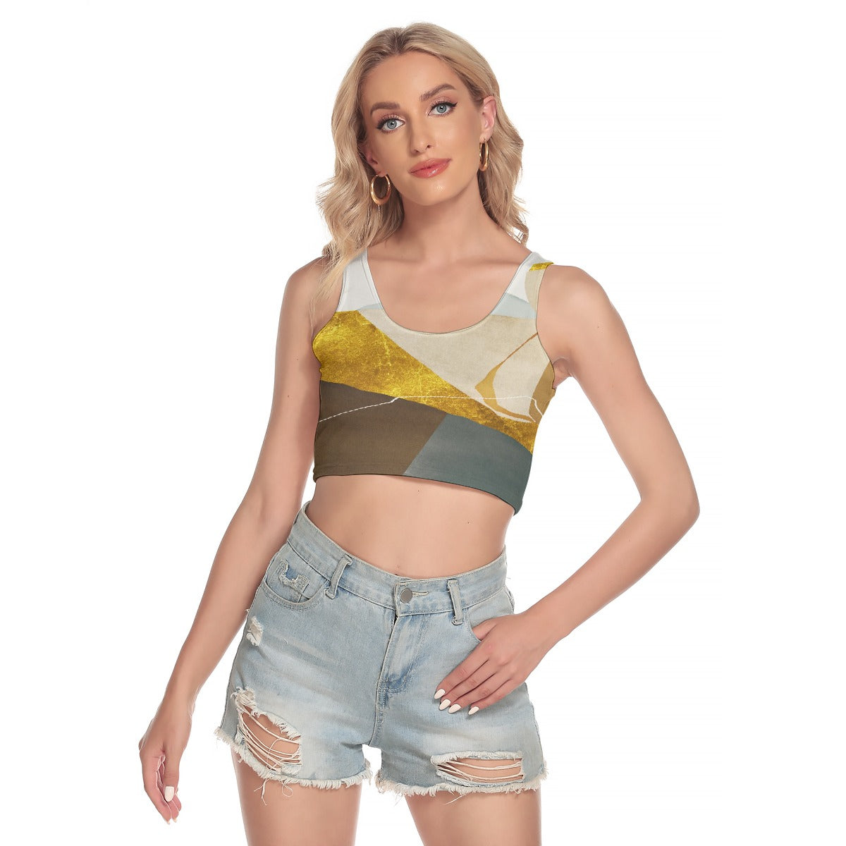 All-Over Print Women's Sport Crop Tank Top