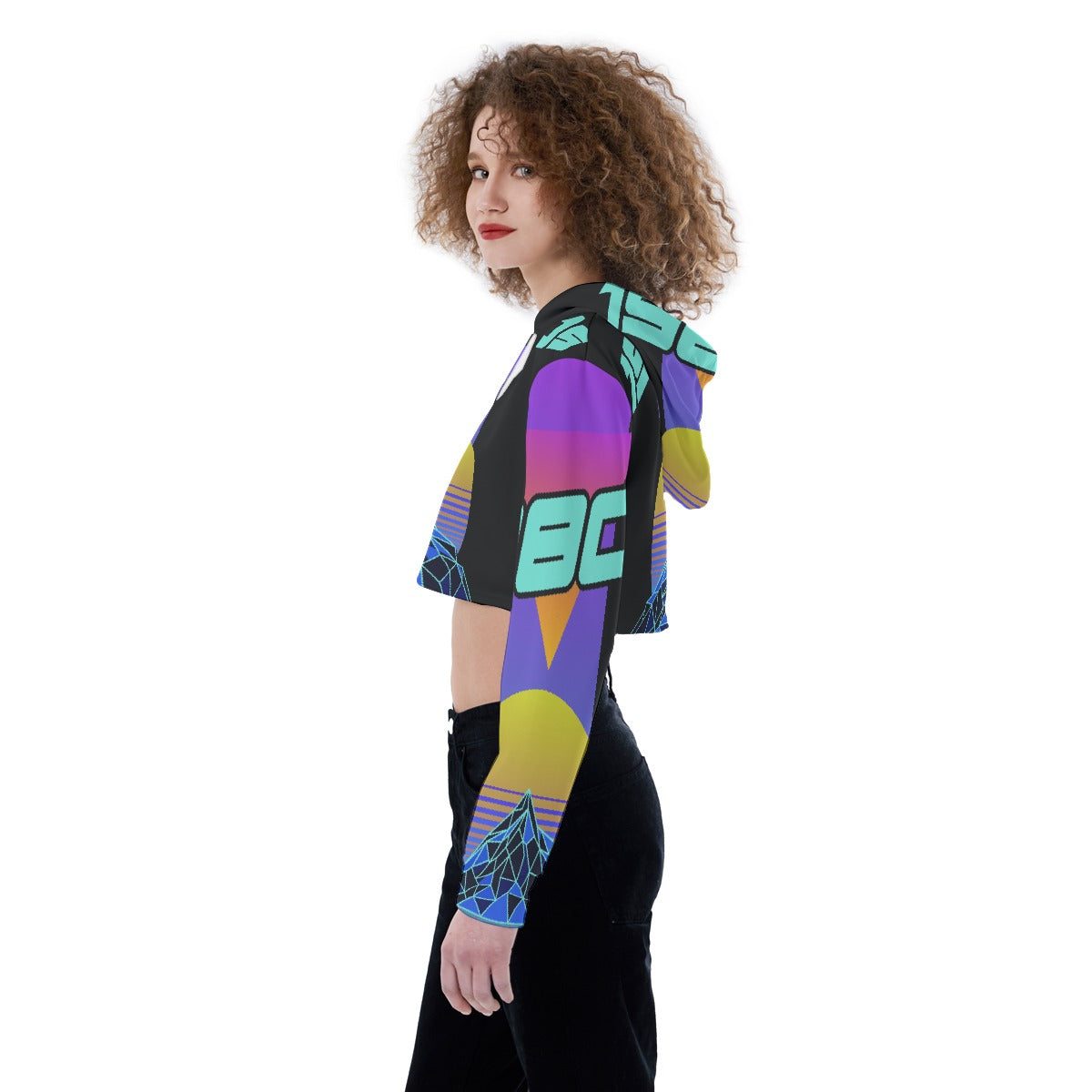 All-Over Print Women's Crop Top Hoodie