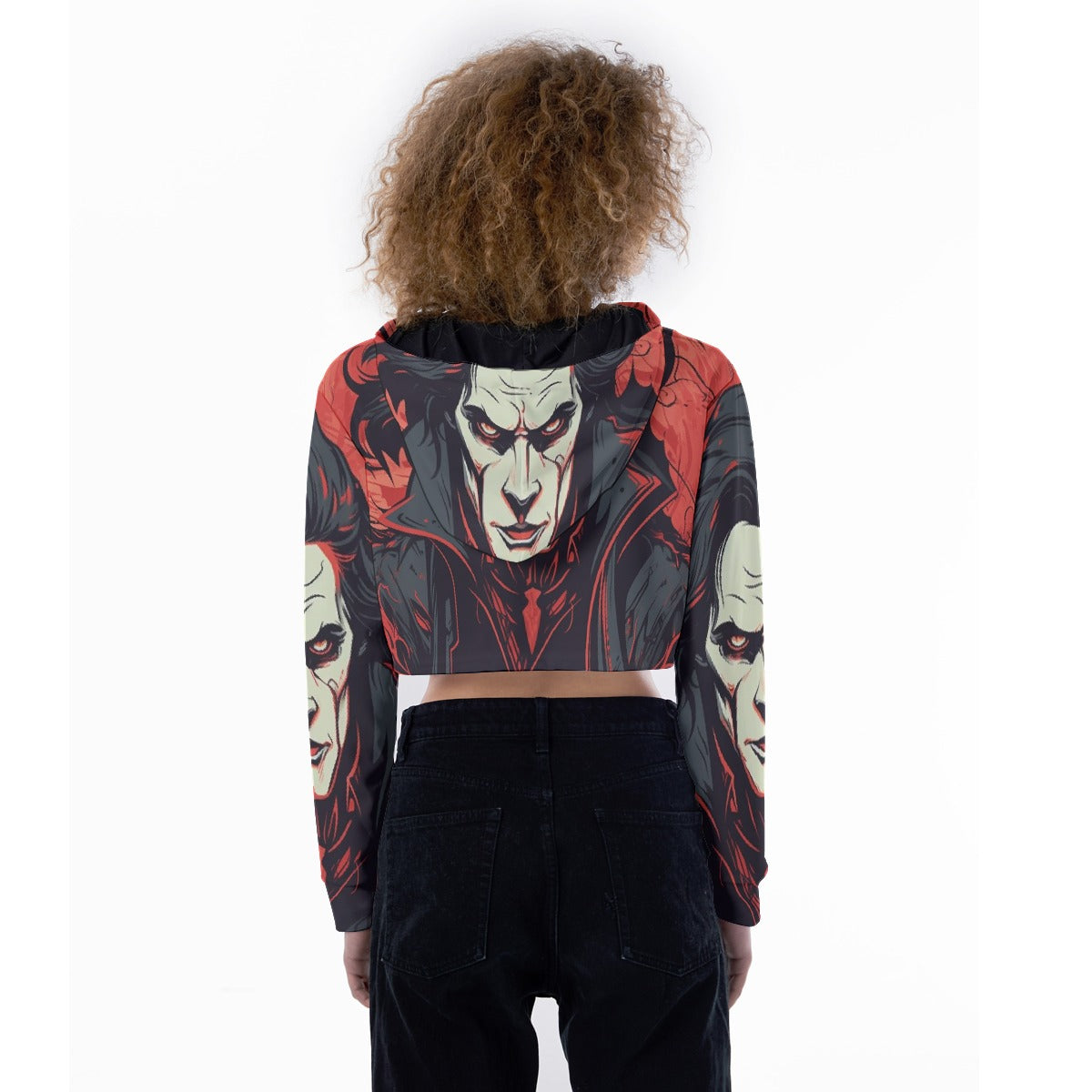 All-Over Print Women's Crop Top Hoodie