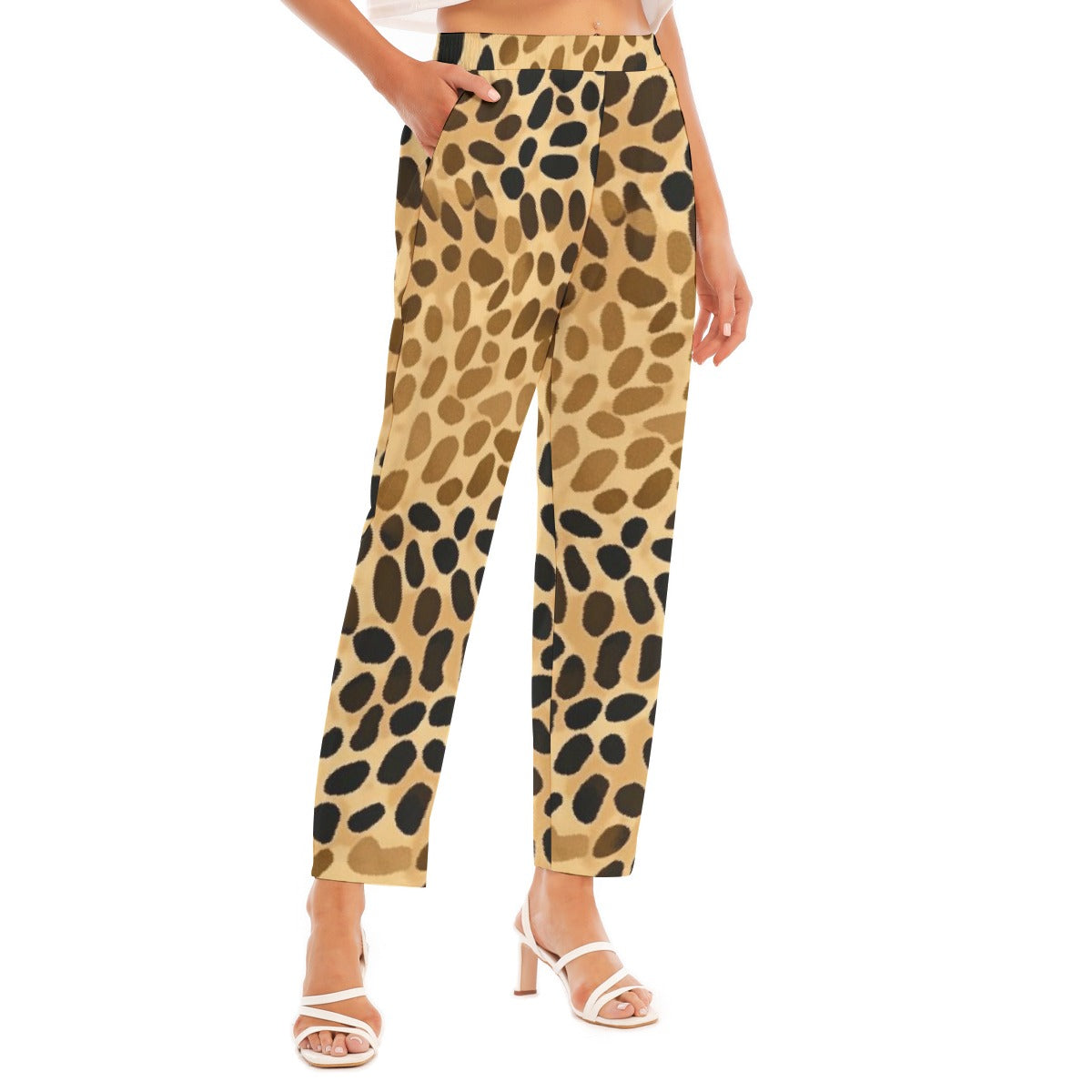 All-Over Print Women's Loose Straight-leg Pants