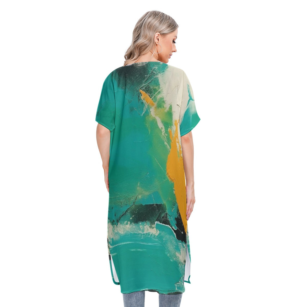 All-Over Print Women's Short Sleeve Cardigan