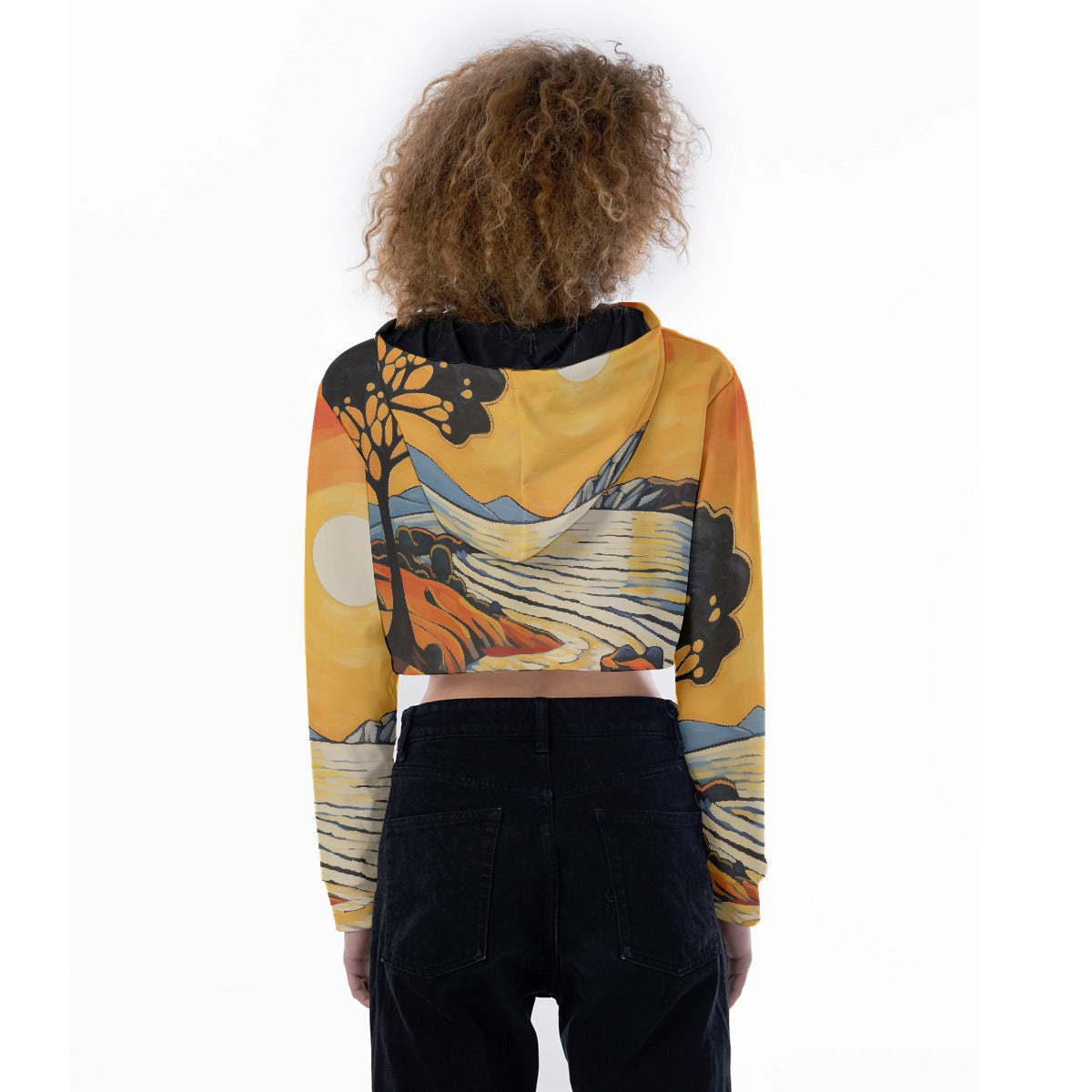 All-Over Print Women's Crop Top Hoodie