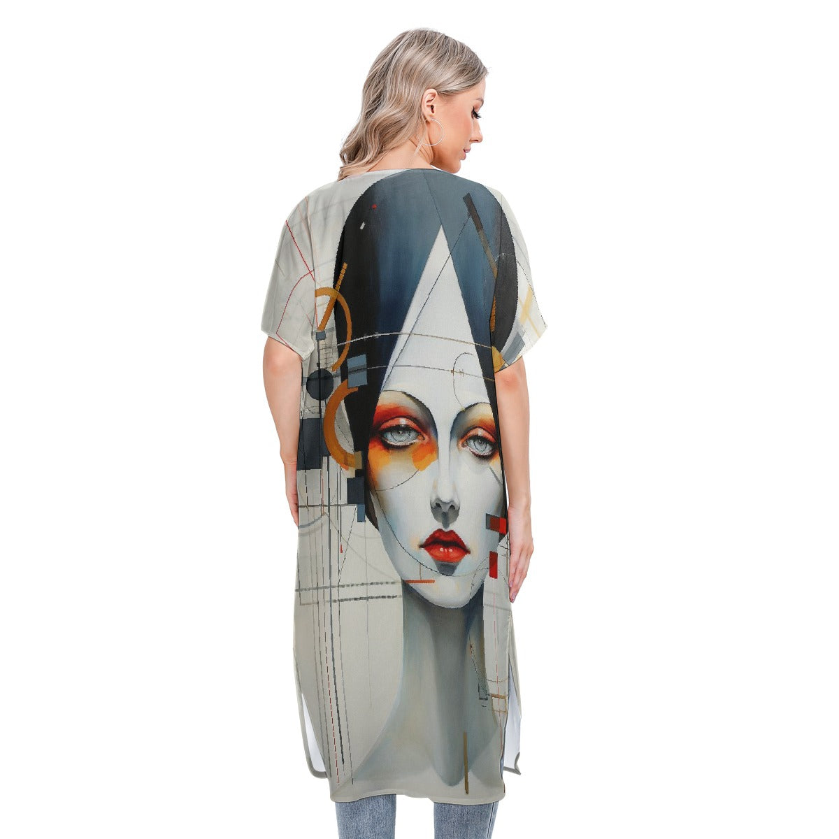 All-Over Print Women's Short Sleeve Cardigan