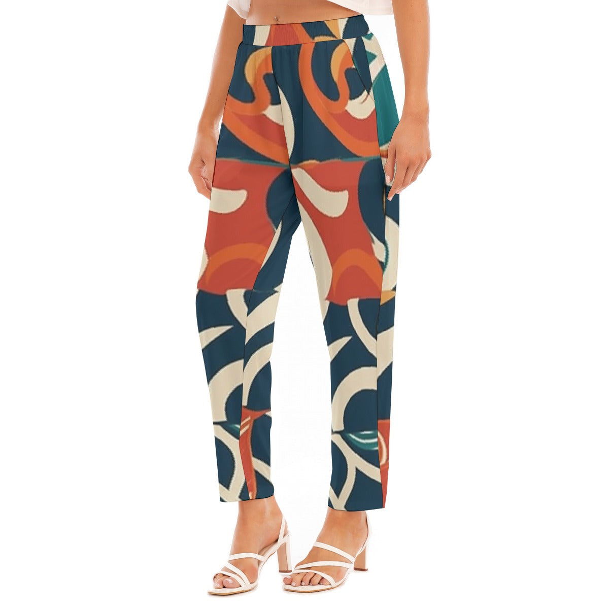 All-Over Print Women's Loose Straight-leg Pants