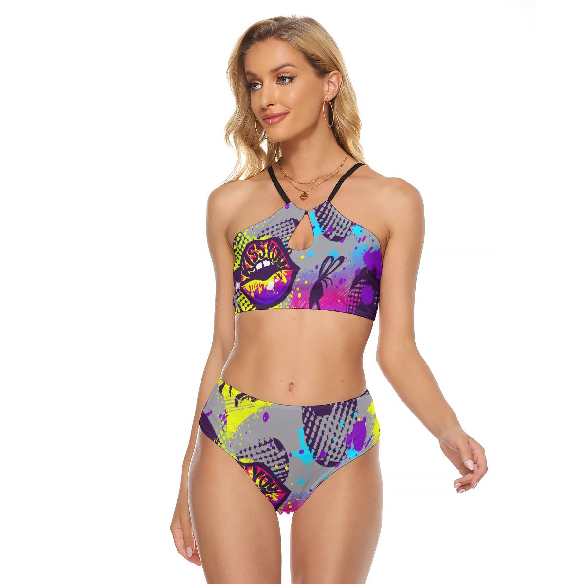 All-Over Print Women's Cami Keyhole One-piece Swimsuit