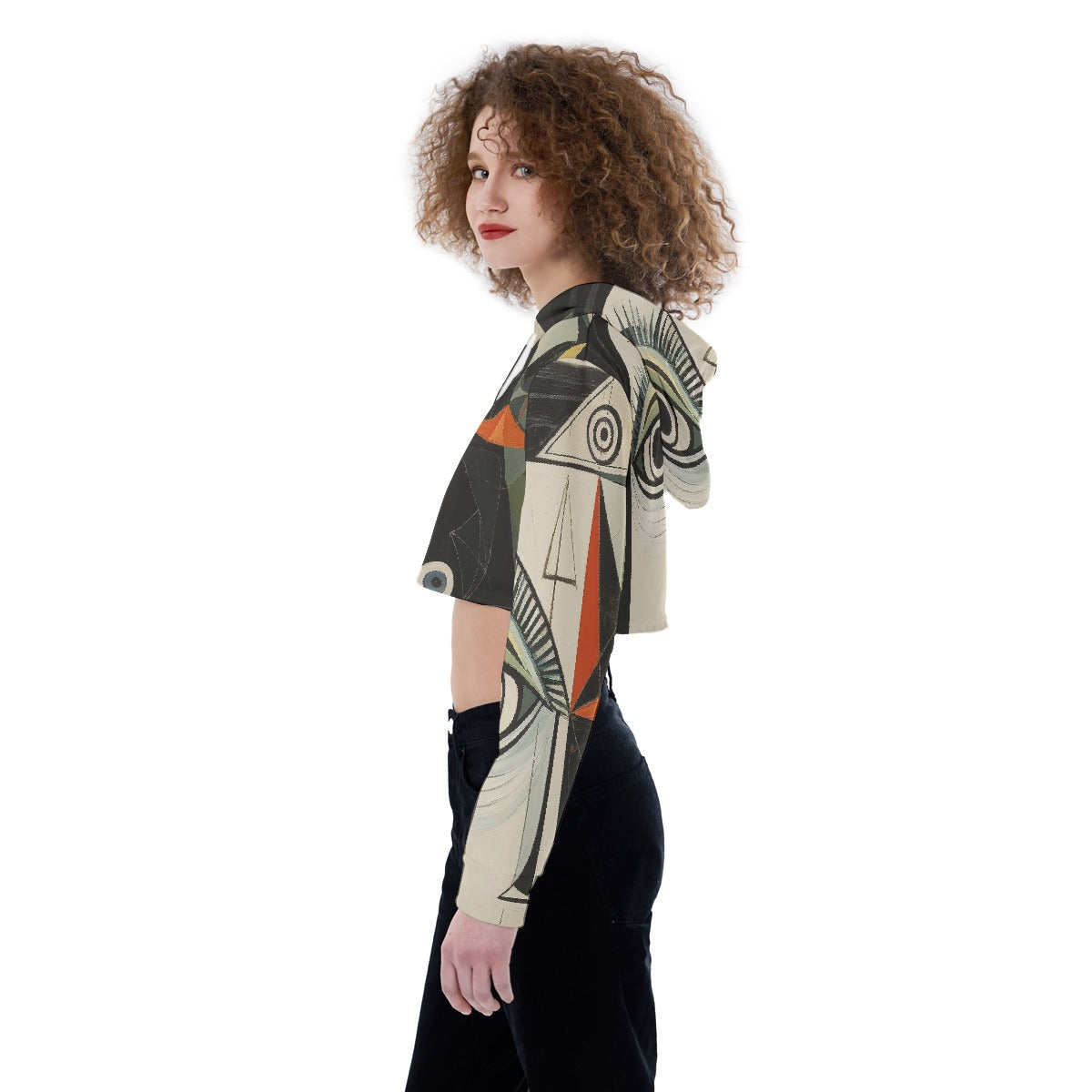 All-Over Print Women's Crop Top Hoodie