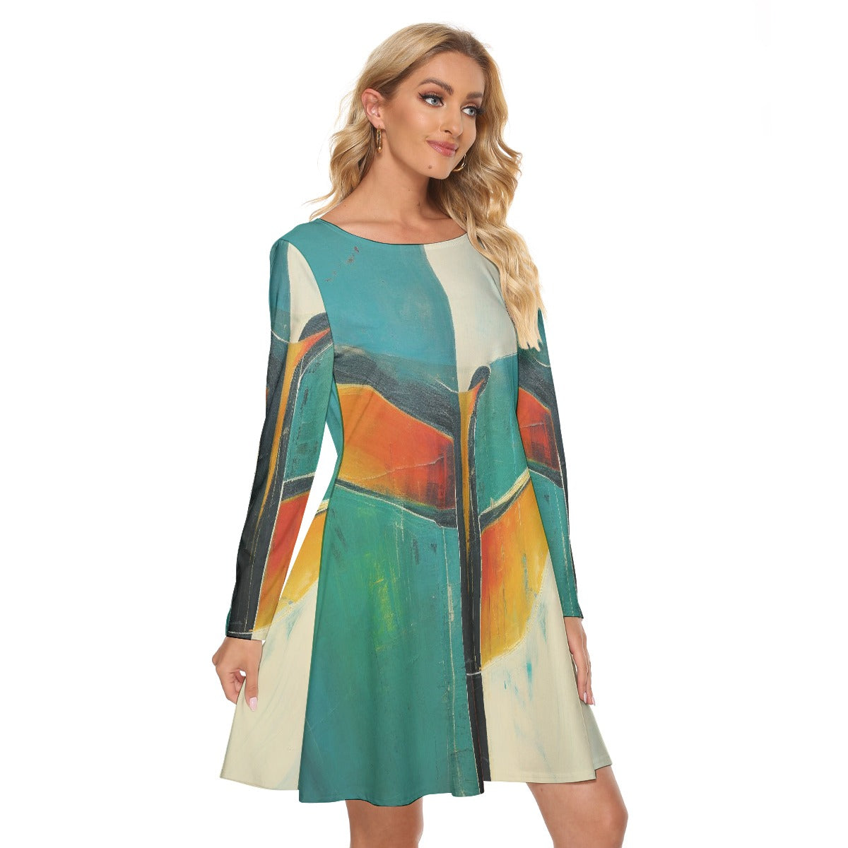 All-Over Print Women's Crew Neck Dress