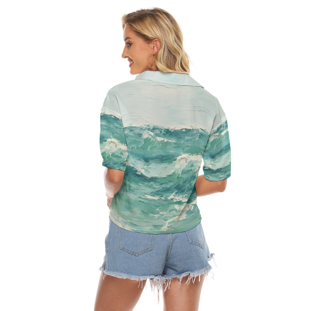 All-Over Print Women's V-neck Shirts