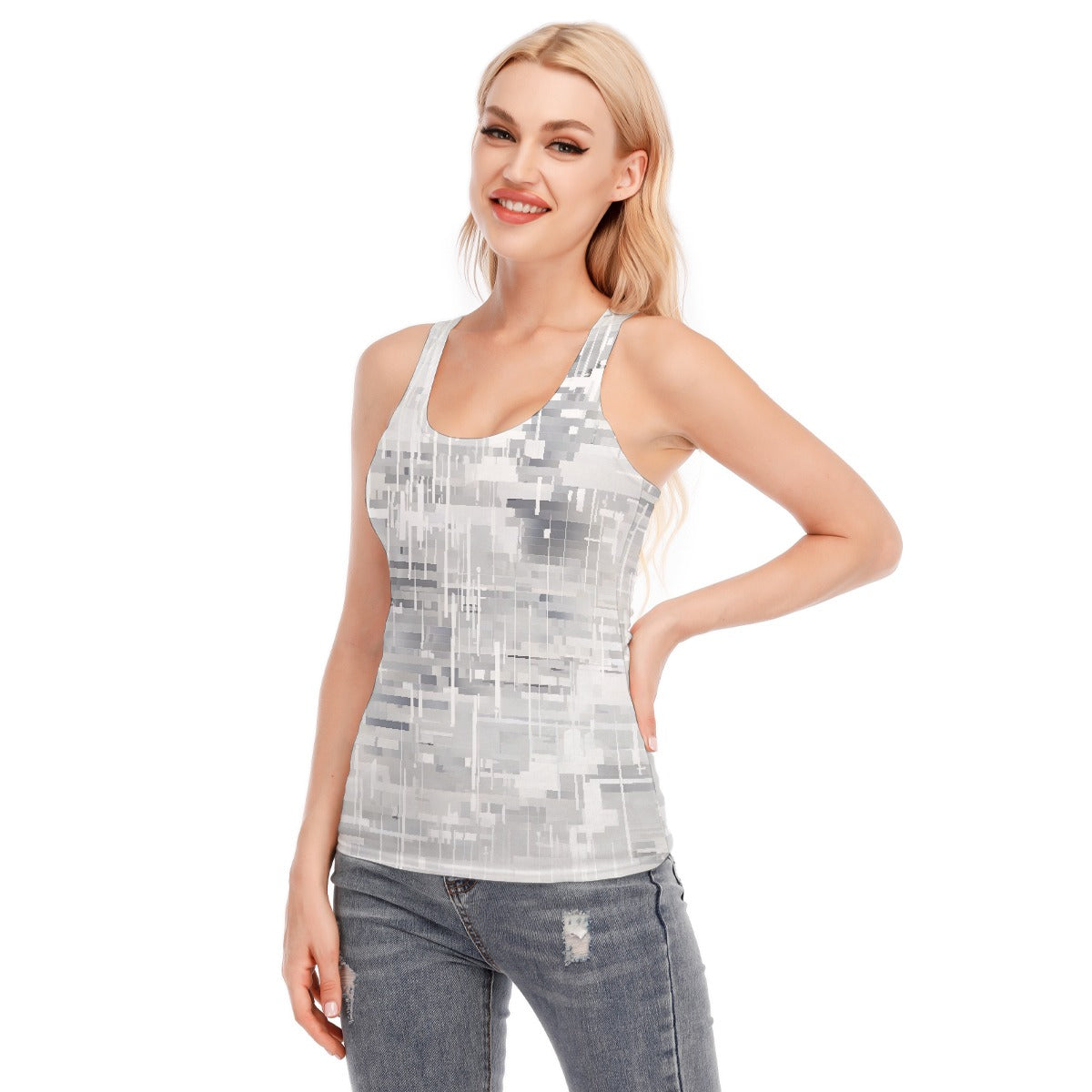 All-Over Print Women's Racer Vest | 190GSM Cotton