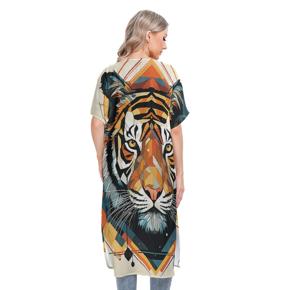 All-Over Print Women's Short Sleeve Cardigan