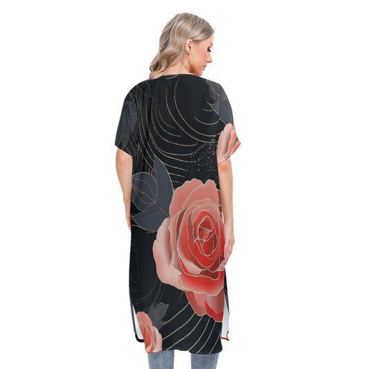 All-Over Print Women's Short Sleeve Cardigan