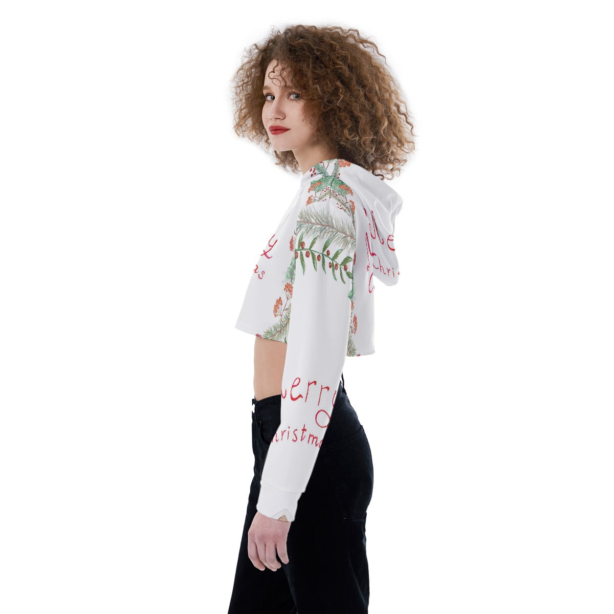 All-Over Print Women's Crop Top Hoodie