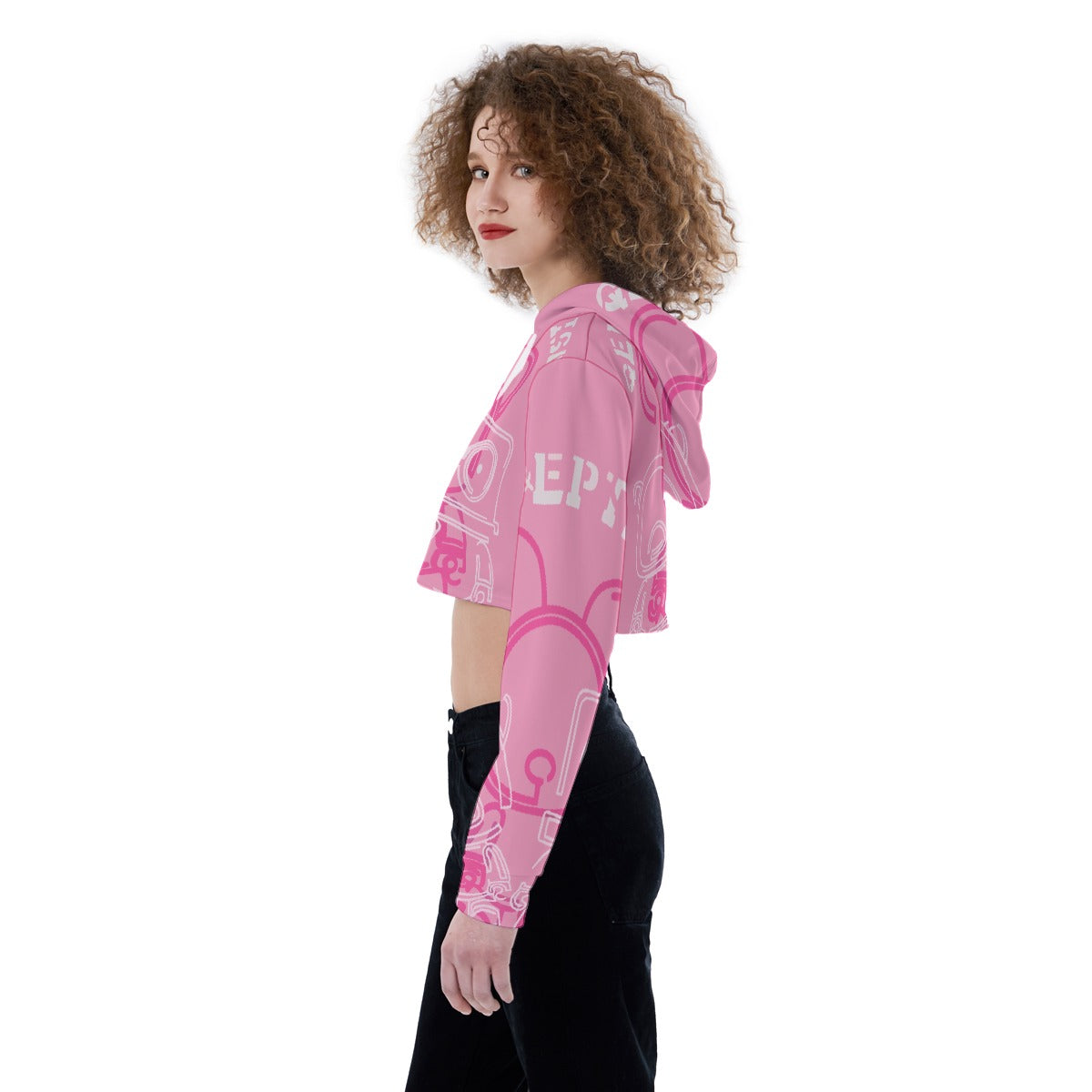 All-Over Print Women's Crop Top Hoodie