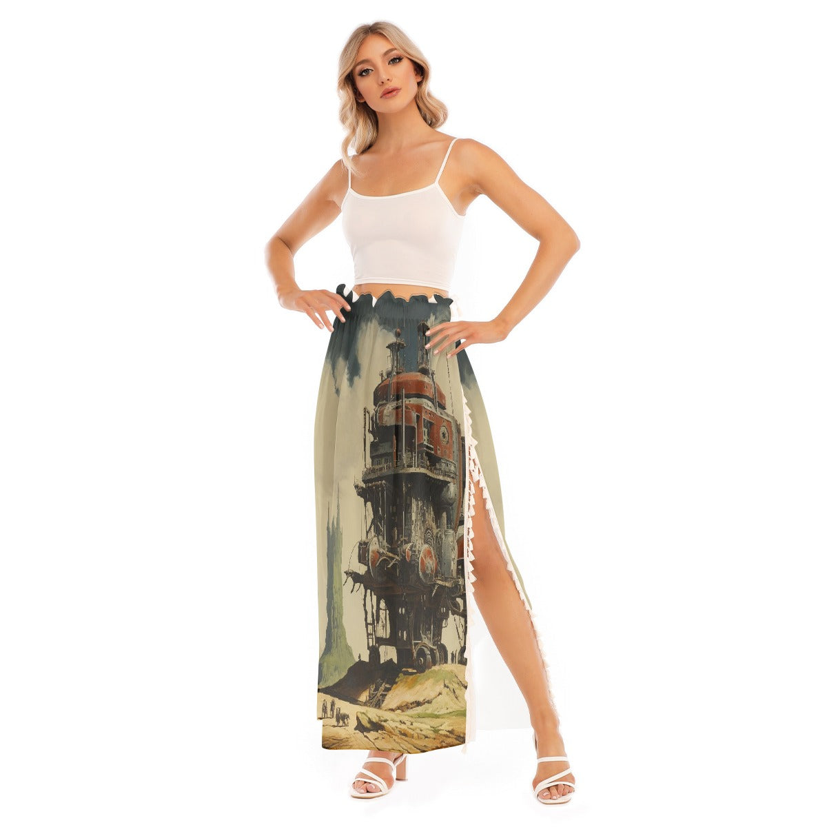 All-Over Print Women's Side Split Skirt