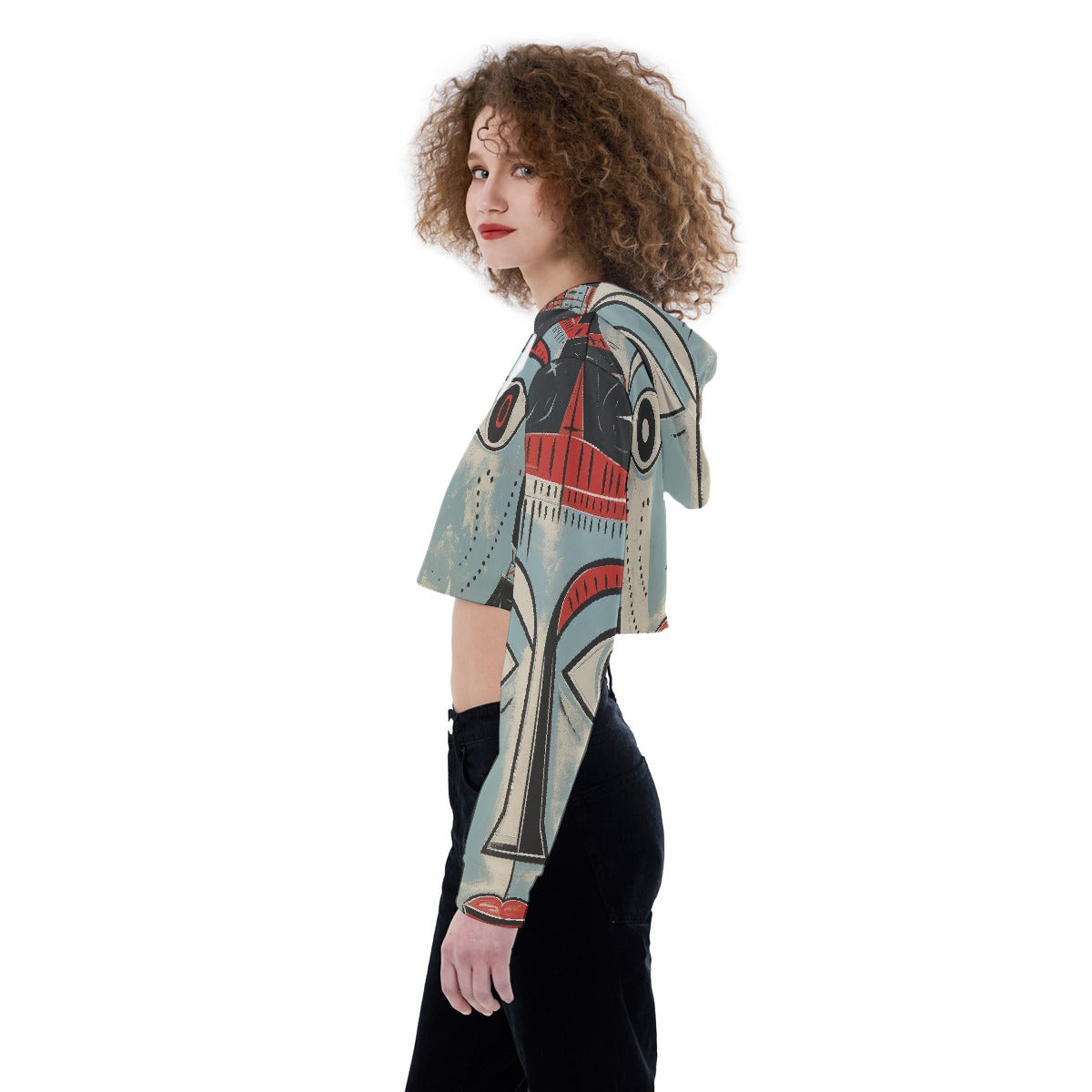 All-Over Print Women's Crop Top Hoodie