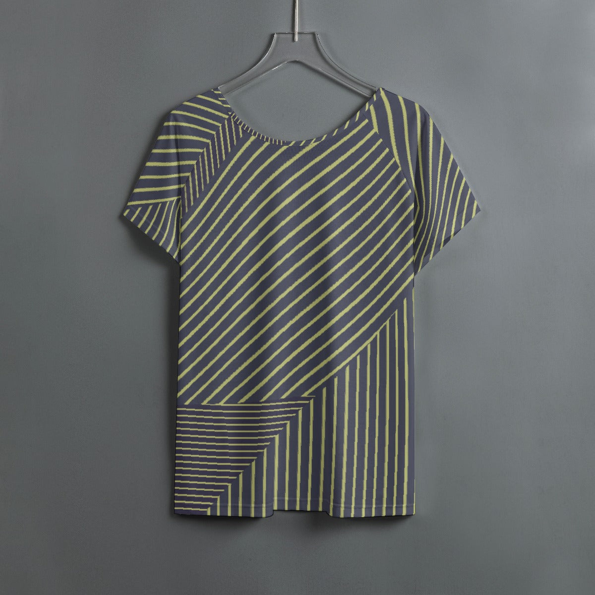 All-Over Print Women's Round Neck T-shirt With Raglan Sleeve