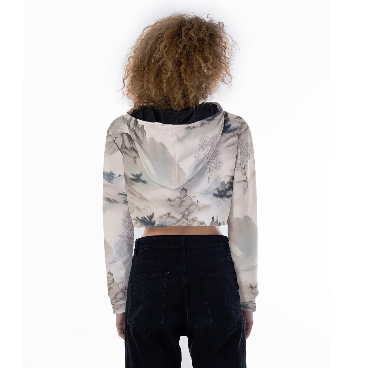 All-Over Print Women's Crop Top Hoodie