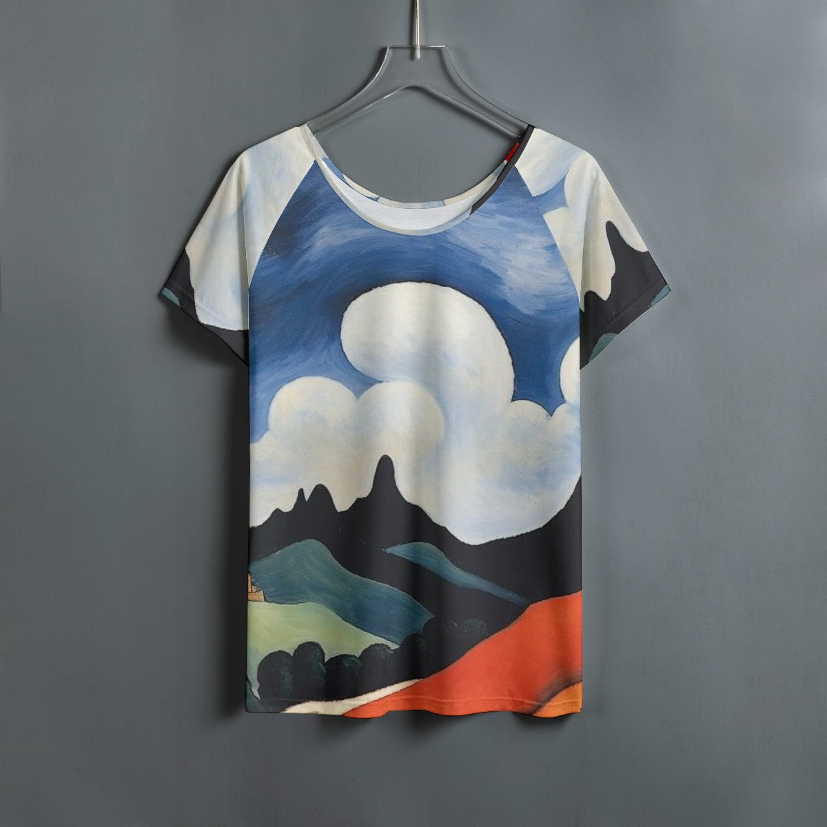 All-Over Print Women's Round Neck T-shirt With Raglan Sleeve