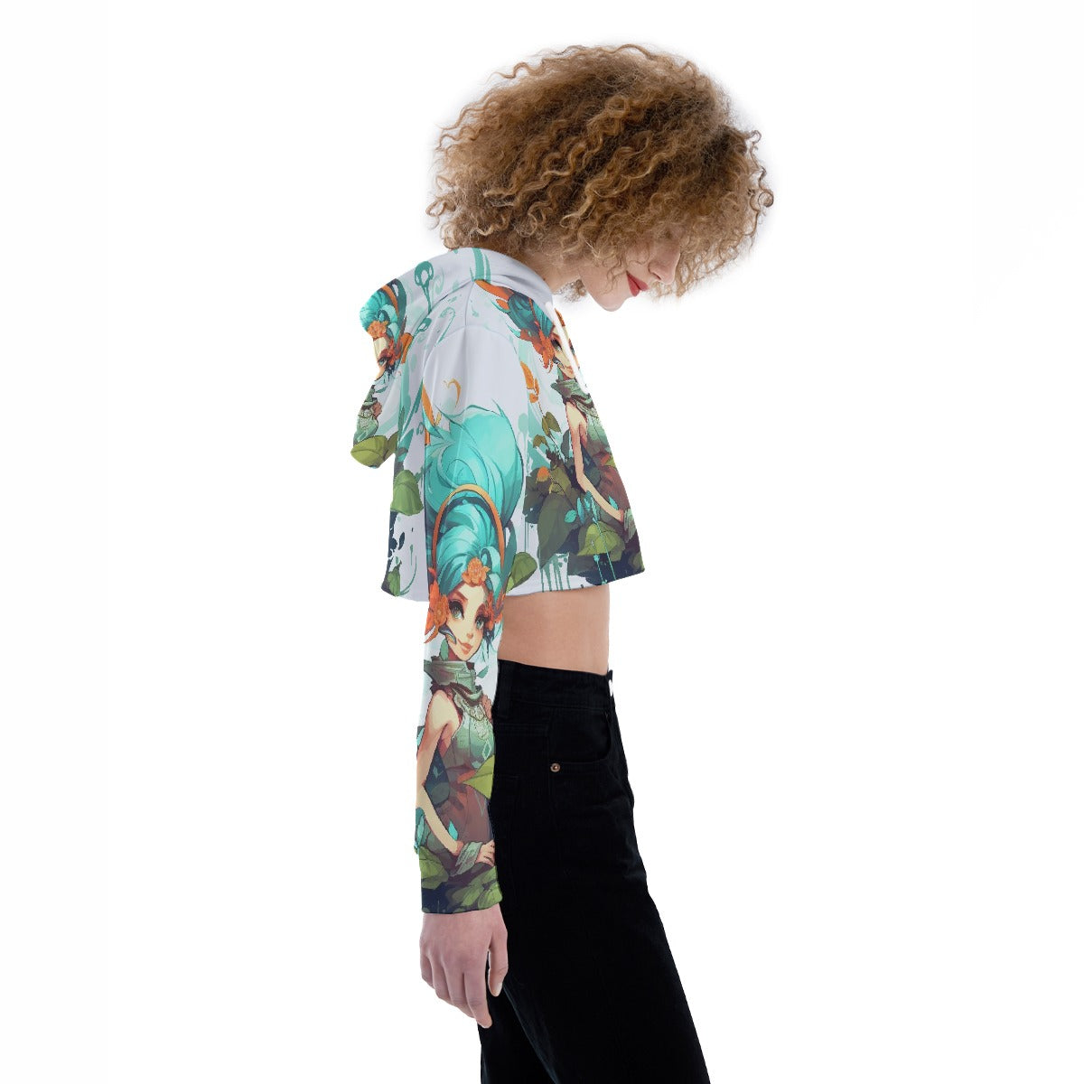 All-Over Print Women's Crop Top Hoodie