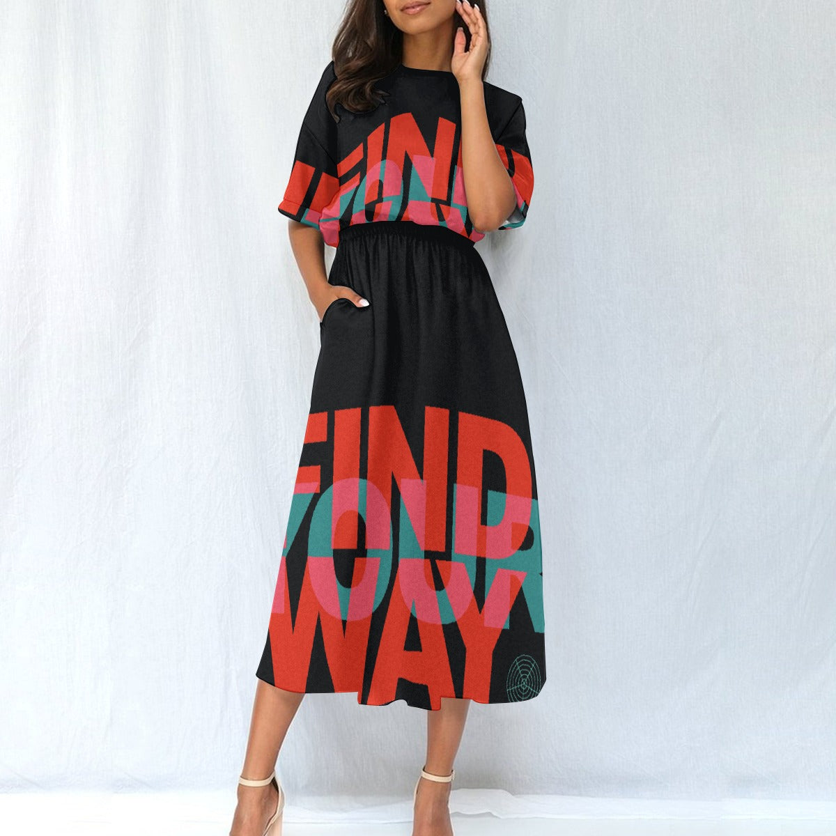 All-Over Print Women's Elastic Waist Dress