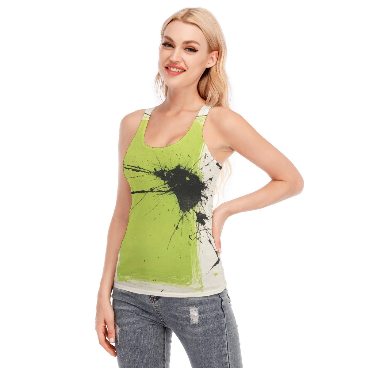 All-Over Print Women's Racer Vest | 190GSM Cotton