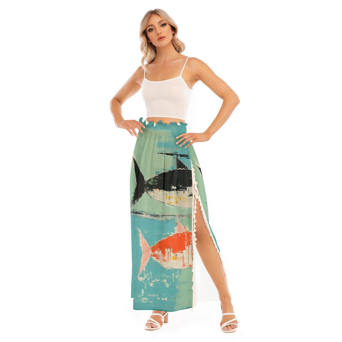 All-Over Print Women's Side Split Skirt